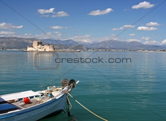 Boat and Castle Island