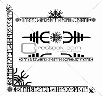 Viking runic corner design