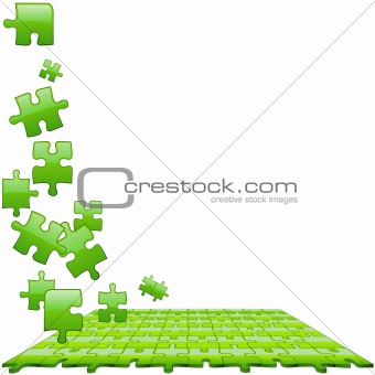 Glass Puzzle Green