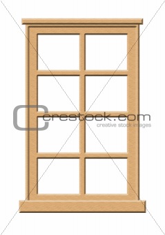 Wooden Window Illustration