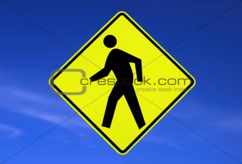 Pedestrians road sign