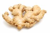 shot of a ginger root on white