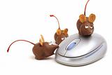 shot of a chocolate mice on a mouse angle