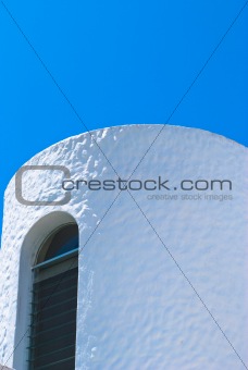 white dome house tower