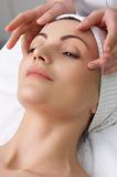 beauty salon series. facial massage