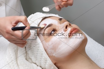 beauty salon series, facial mask 