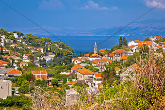 Splitska bay on Brac island view