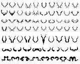 silhouettes of horns
