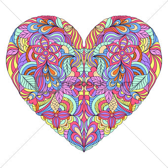 colorful heart on white background