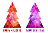 Colorful Christmas trees, vector