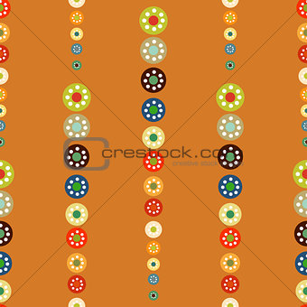 Bright circles seamless baby background.