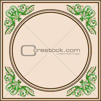 Decorative frame with ornaments