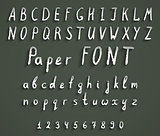 Decorative paper white font