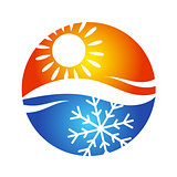 Air conditioning logo symbol