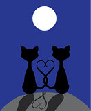 vector cats silhouettes