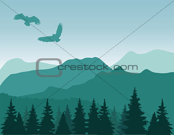vector mountain background
