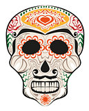 Day of Dead painted skull. Dia de Muertos translated from Spanish