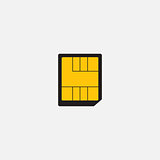 Simple vector icon: nano SIM card
