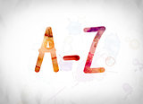 A-Z Concept Watercolor Word Art