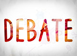 Debate Concept Watercolor Word Art