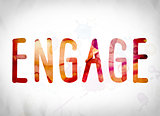 Engage Concept Watercolor Word Art