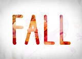 Fall Concept Watercolor Word Art