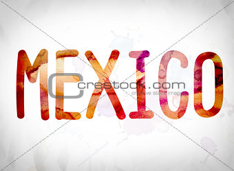 Mexico Concept Watercolor Word Art