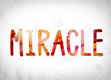 Miracle Concept Watercolor Word Art