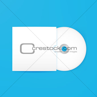 Compact Disc Empty Mockup with Cover