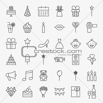 Party Line Icons Set