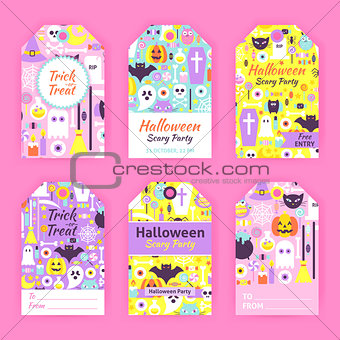 Trendy Halloween Gift Tag Labels