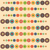 Bright circles baby seamless background.
