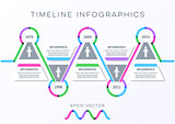 Modern timeline infographic vector design template