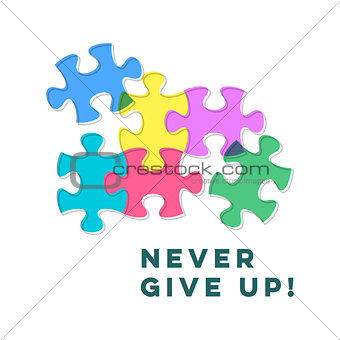 Never give up inspiring motivation quote