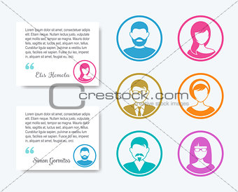 Simple business people icons