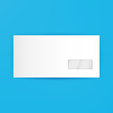 White Blank Closed Envelope Template