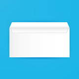 White Blank Open Envelope Mockup