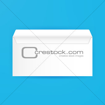 White Blank Open Envelope Mockup