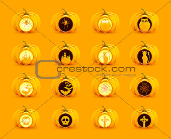 Set of pumpkins