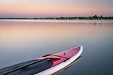 stand up paddleboard on lake