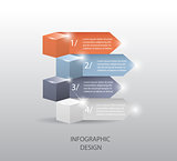 Vector template for infographic or web design