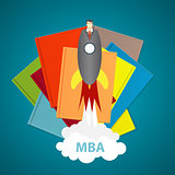 Business MBA Education Concept. Trends and innovation in educati