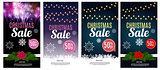 Christmas Sale, Discount Voucher Banner Background. Business Discount Card.