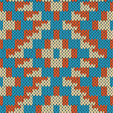 Knitting ornate seamless geometric color pattern