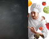 Chef with blackboard