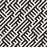 Vector Seamless Black And White Irregular Diagonal Lines Geometric Pattern