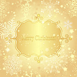 Christmas golden greeting card 