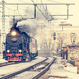 Retro steam train.