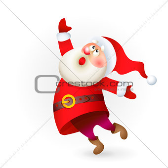 Vector Santa Claus singing Christmas song illustration