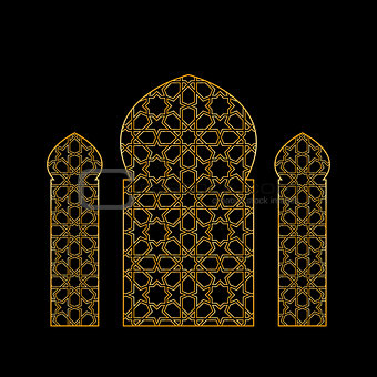 Gold islamic window